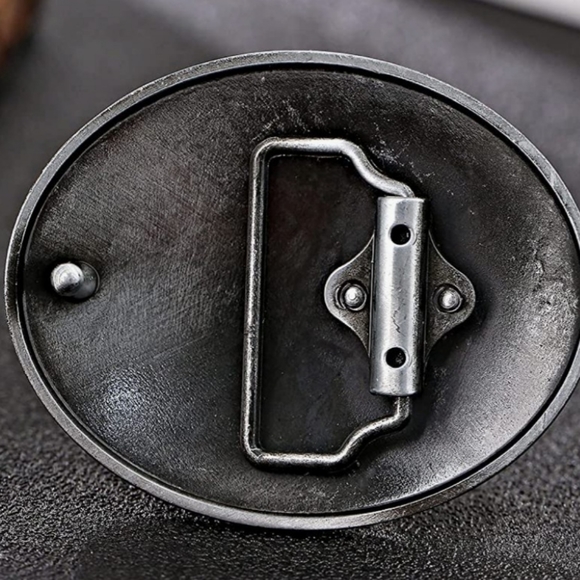 Cowgirl cowboy rodeo American flag belt buckle.   Gold version available in my … - Picture 3 of 4